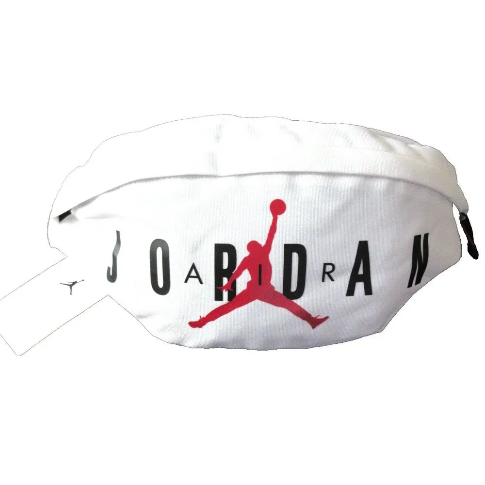 Nike Jordan Air Crossbody Fanny Pack Waist Belt Bag White Black Red NWT - Picture 1 of 7